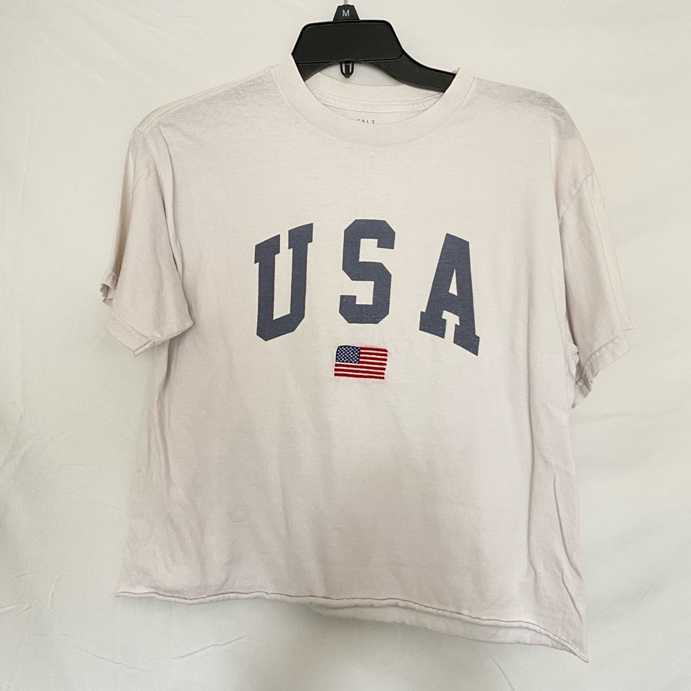 Brandy Melville (J. Galt) Cropped USA Tee